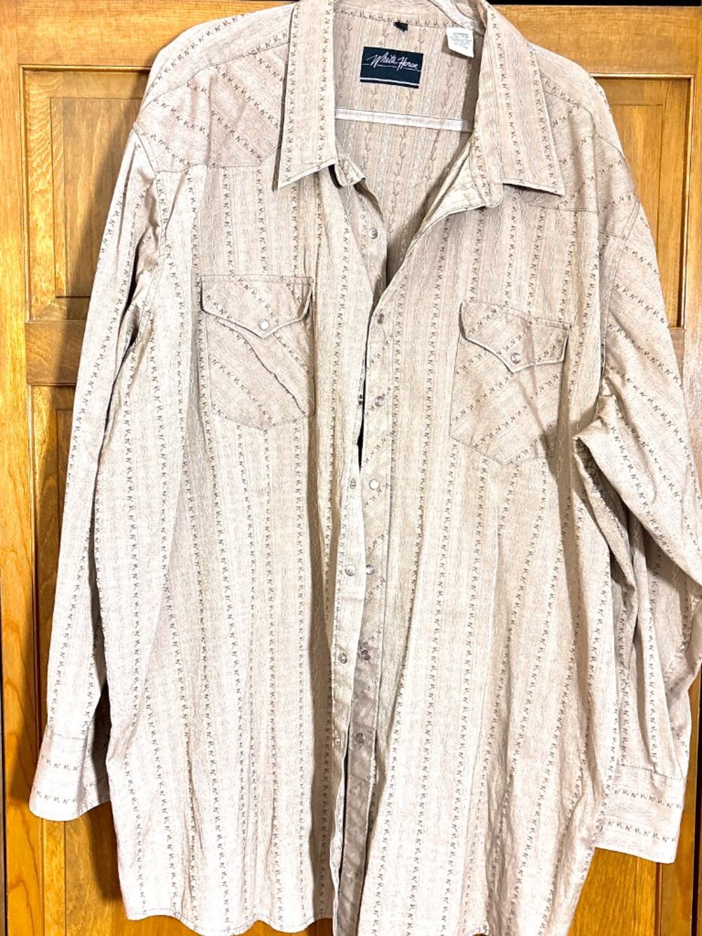 White Horse Western Snap Button Shirt | Size 4x